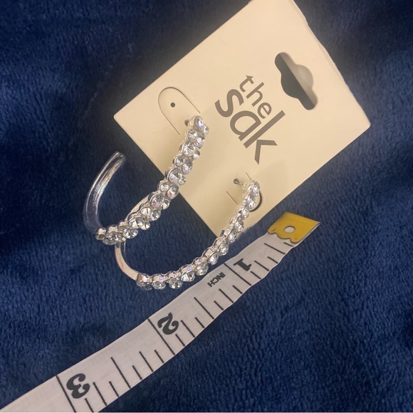THE SAK SPARKLING C-HOOP EARRINGS NWT - Picture 5 of 6
